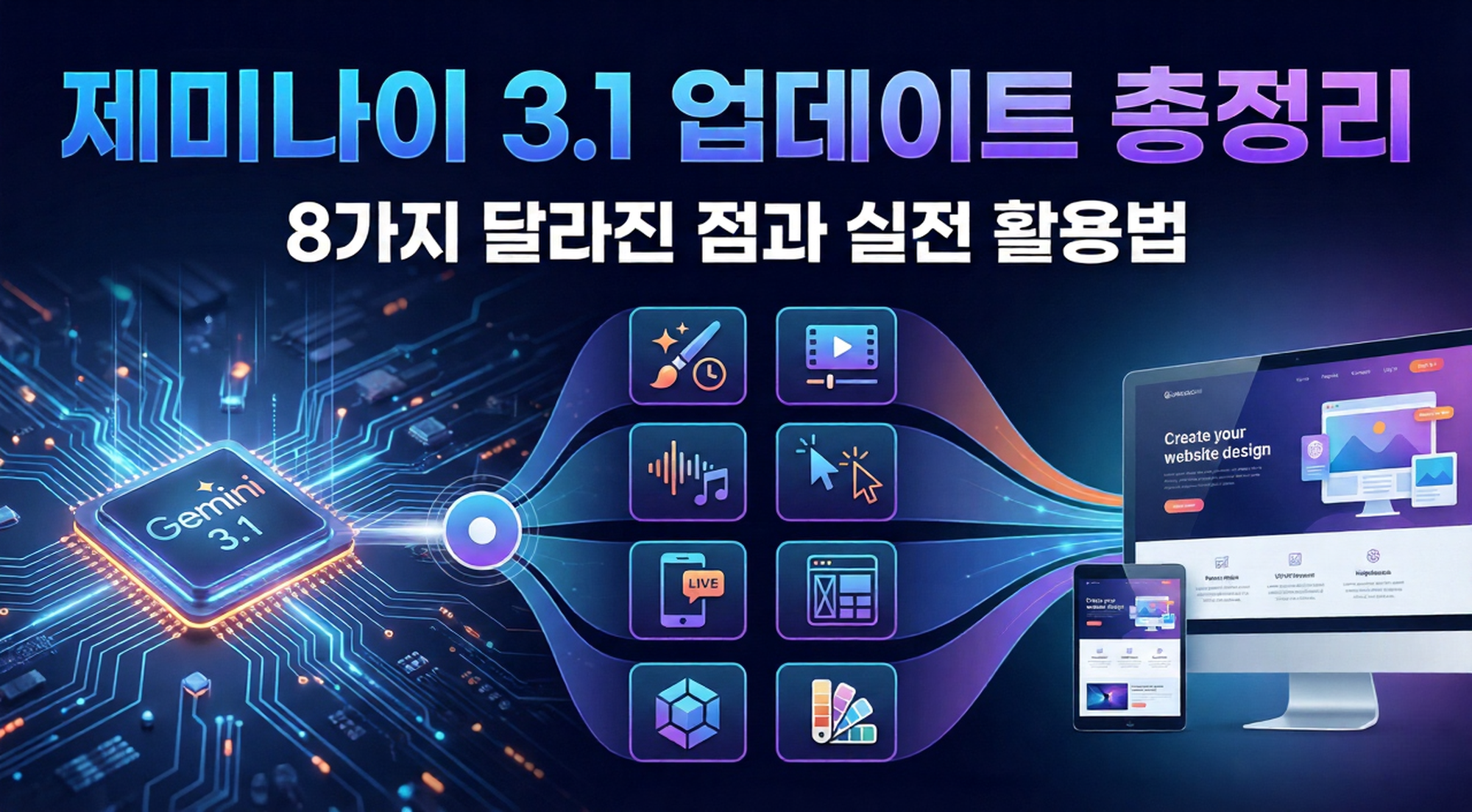 제미나이 3.1 업데이트 총정리: 8가지 달라진 점과 실전 활용법