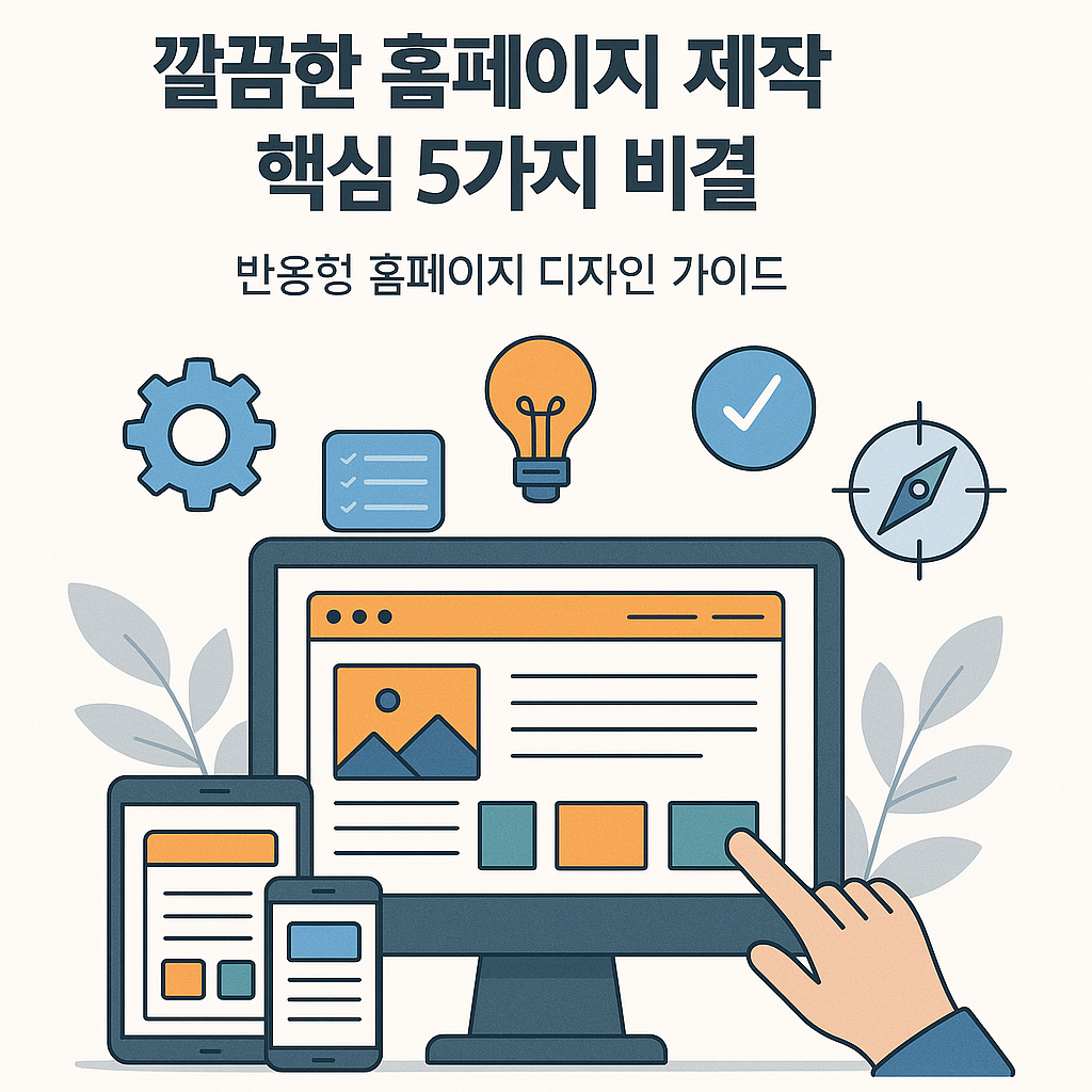 깔끔한홈페이지 제작 핵심 5가지 비결 - 반응형 홈페이지 디자인 가이드