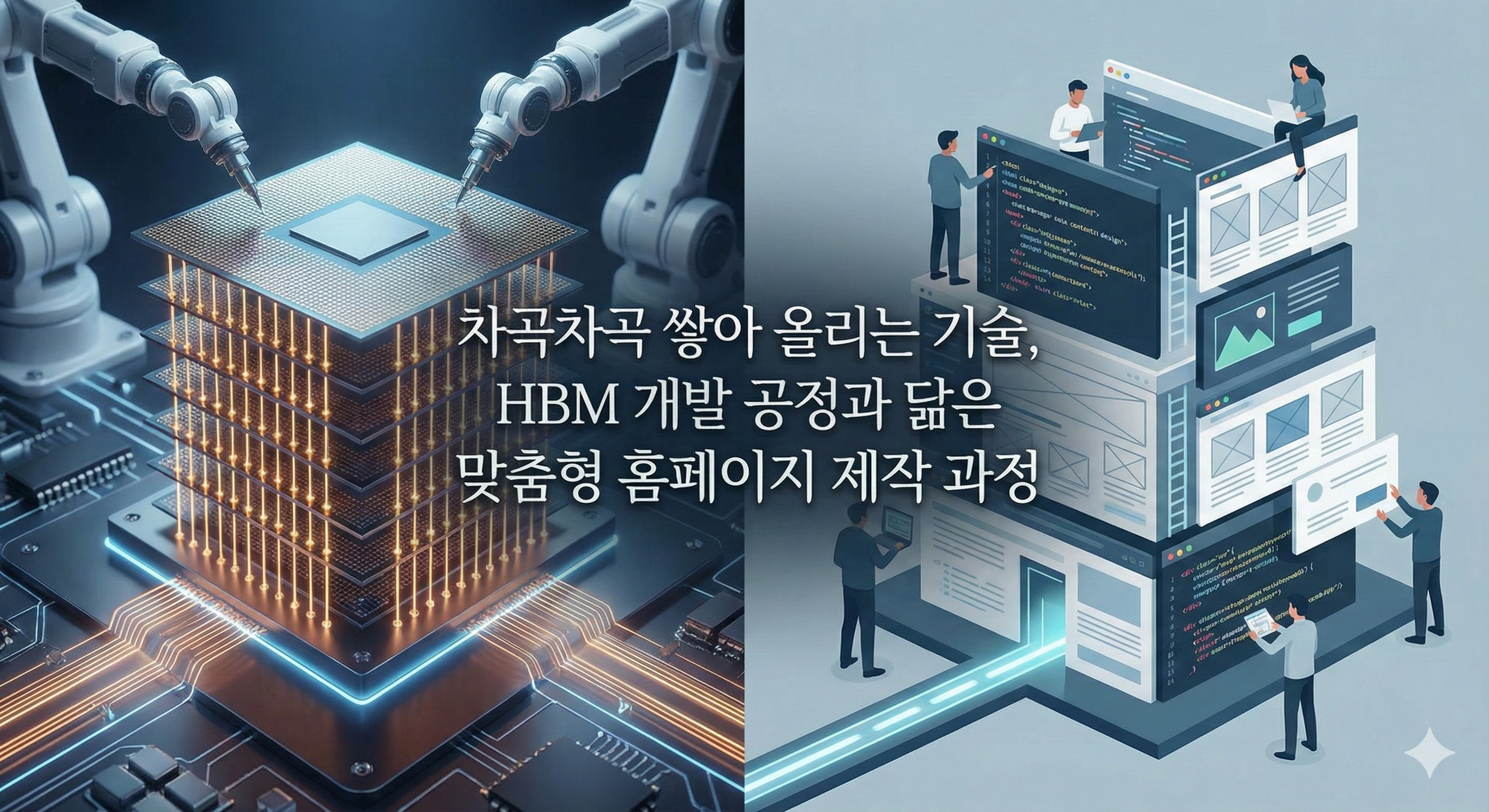 차곡차곡 쌓아 올리는 기술, HBM 개발 공정과 닮은 맞춤형 홈페이지 제작 과정