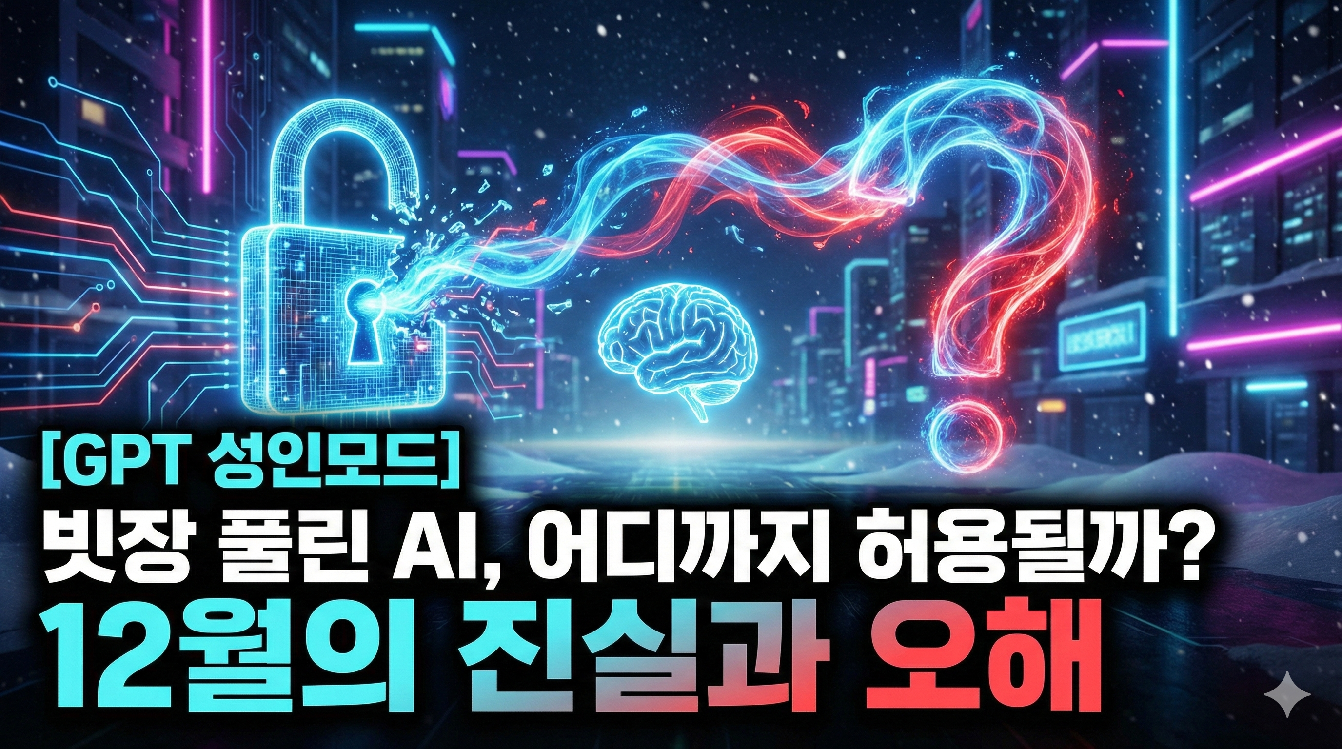 [GPT 성인모드] 빗장 풀린 AI, 어디까지 허용될까? 12월의 진실과 오해