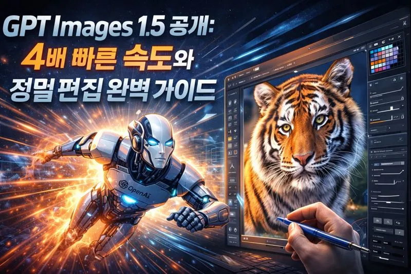 >GPT Images 1.5 공개: 4배 빠른 속도와 정밀 편집 완벽 가이드