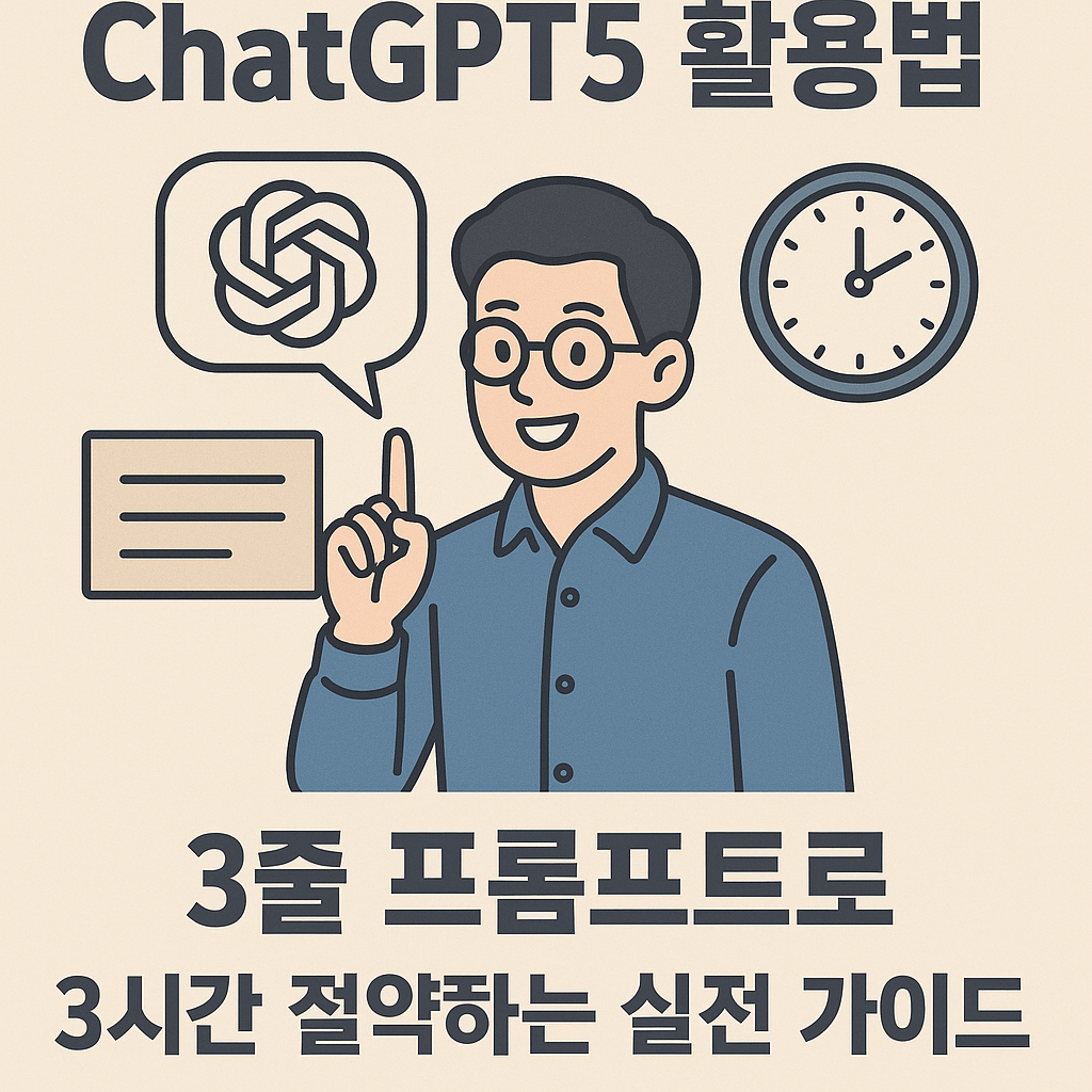 Chat GPT5 활용법: 3줄 프롬프트로 3시간 절약하는 실전 가이드
