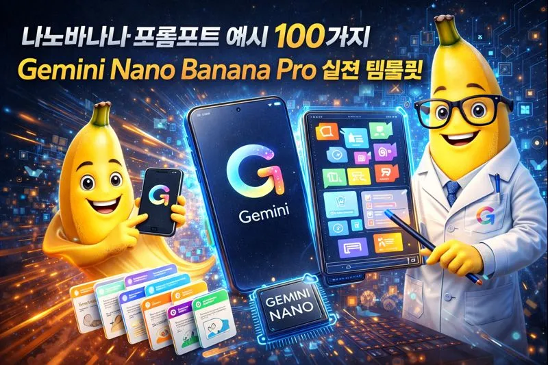 >나노바나나 프롬프트 예시 100가지 | Gemini Nano Banana Pro 실전 템플릿