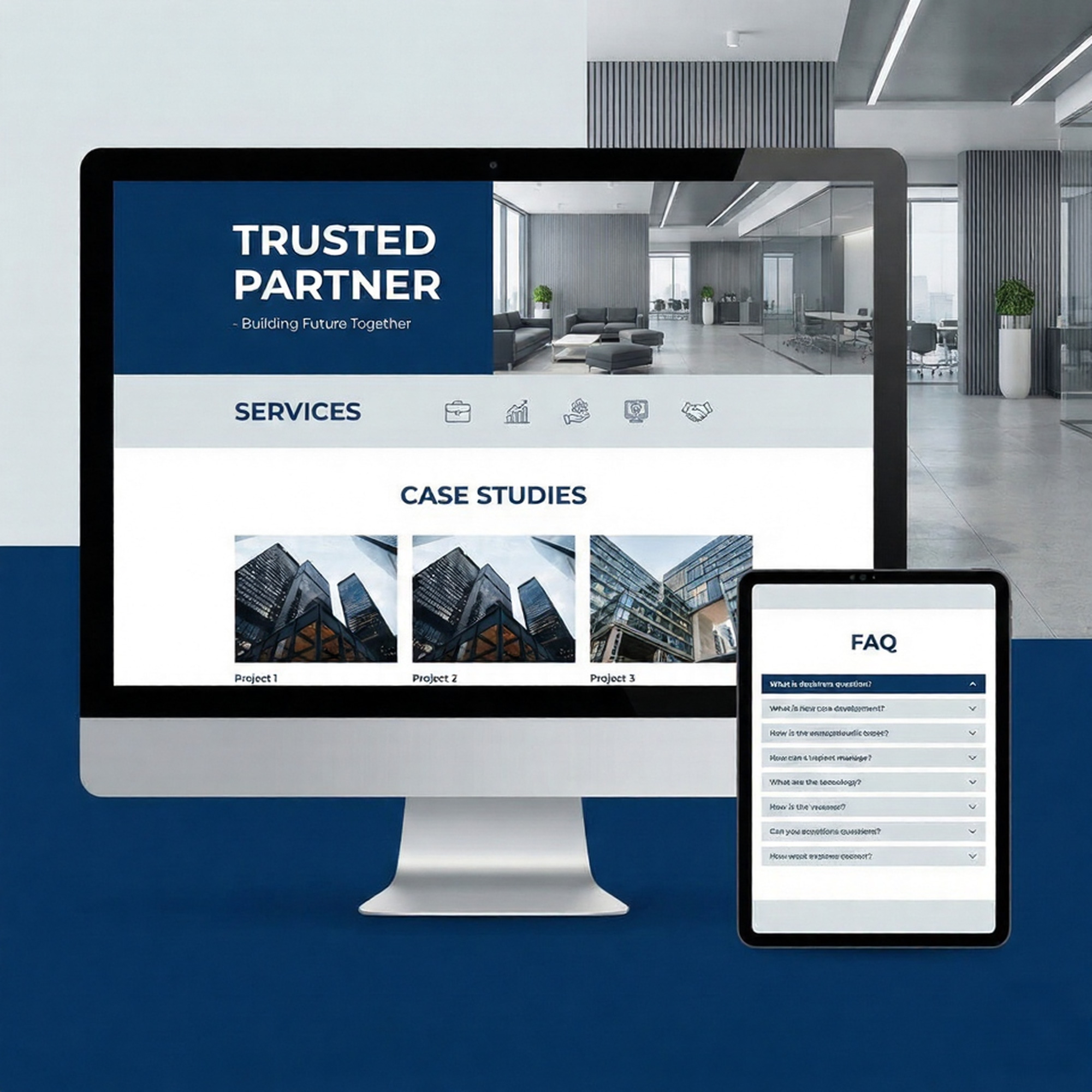 기업 홈페이지 제작 사례 - 신뢰도 강화 디자인