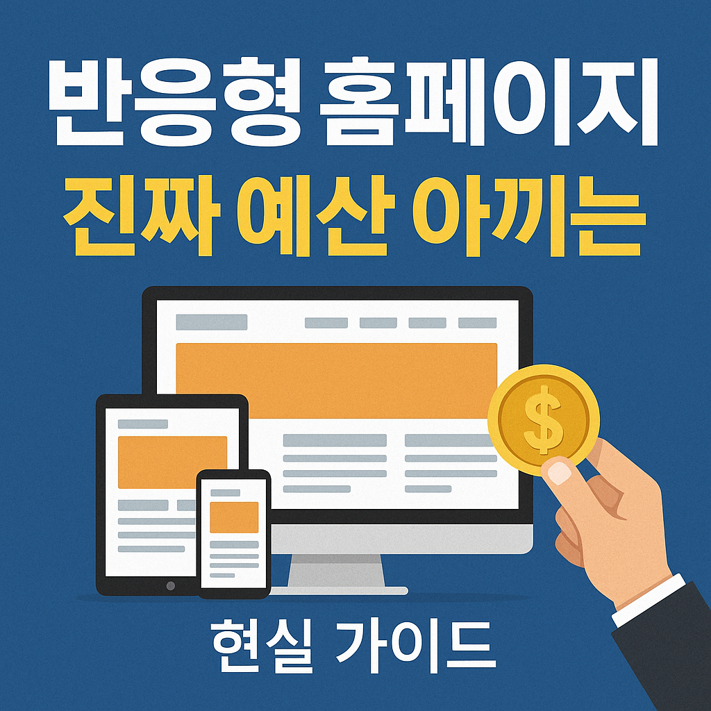반응형 홈페이지 제작, 소상공인 예산을 지키는 진짜 현실 가이드