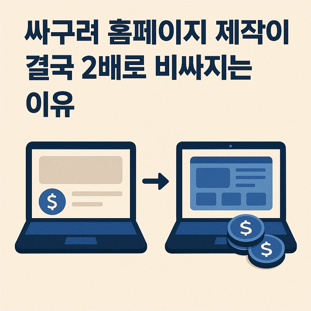 티로그 디자이너의 고백: 싸구려 홈페이지 제작이 결국 2배로 비싸지는 이유